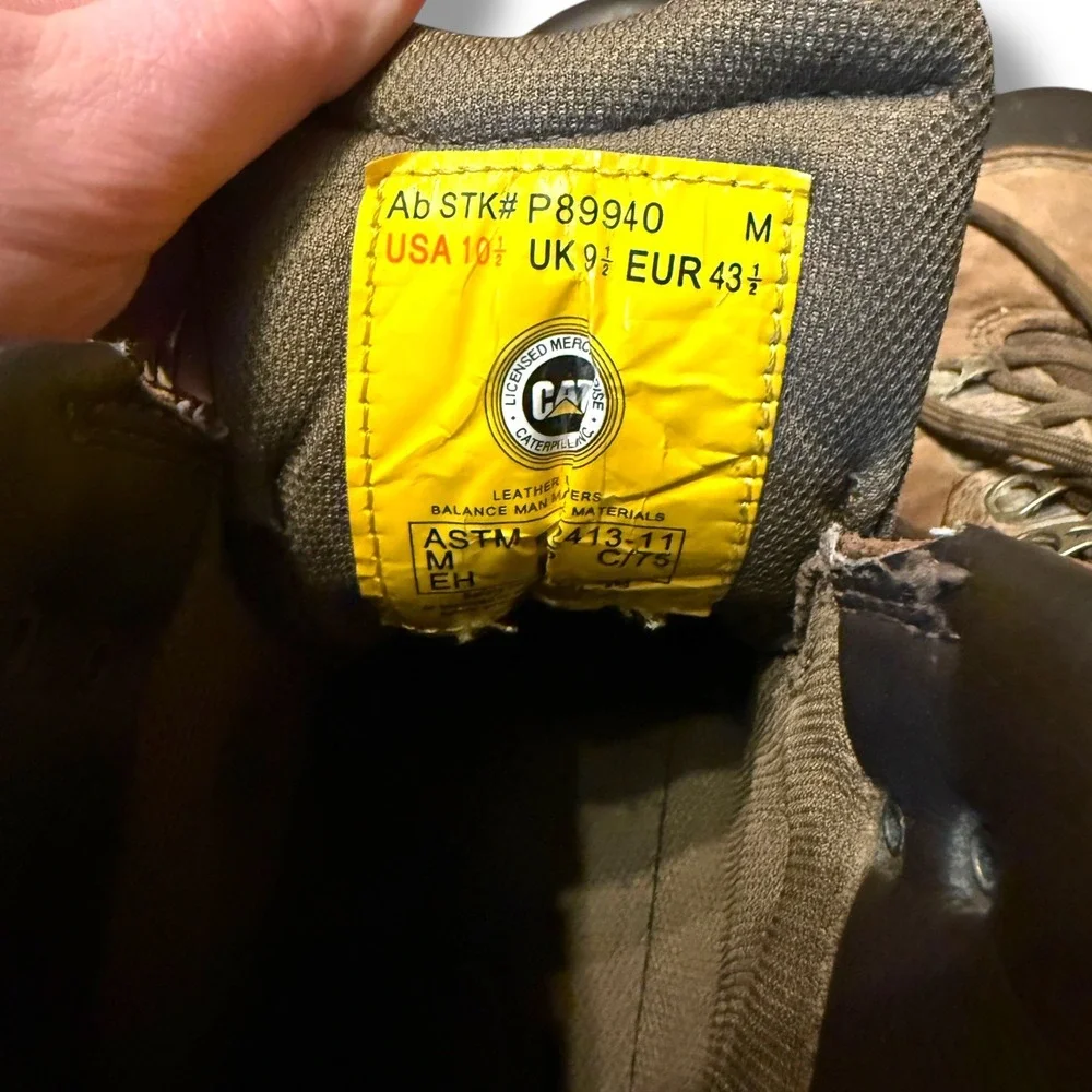 Caterpillar Diagnostic Hi Steel Toe Boots Men's Size‎ 10.5 Brown Waterproof Work